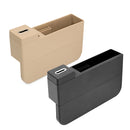 Bakeey 4 in 1 Car Kit Dual USB Wireless Charger Coins Pocket Storge Bag For Mobile Phone Tablet