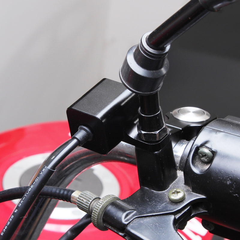 BOSMAA MK51L Self-lock Motorcycle Rear View Mirror Bracket Switch Headlight Fog For Sport Dirt Electric Bike