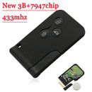 New Type 3 Buttons 434Mhz PCF7947 Chip Remote  Key Case Smart Key For Renault Megane Scenic 2003-2008
