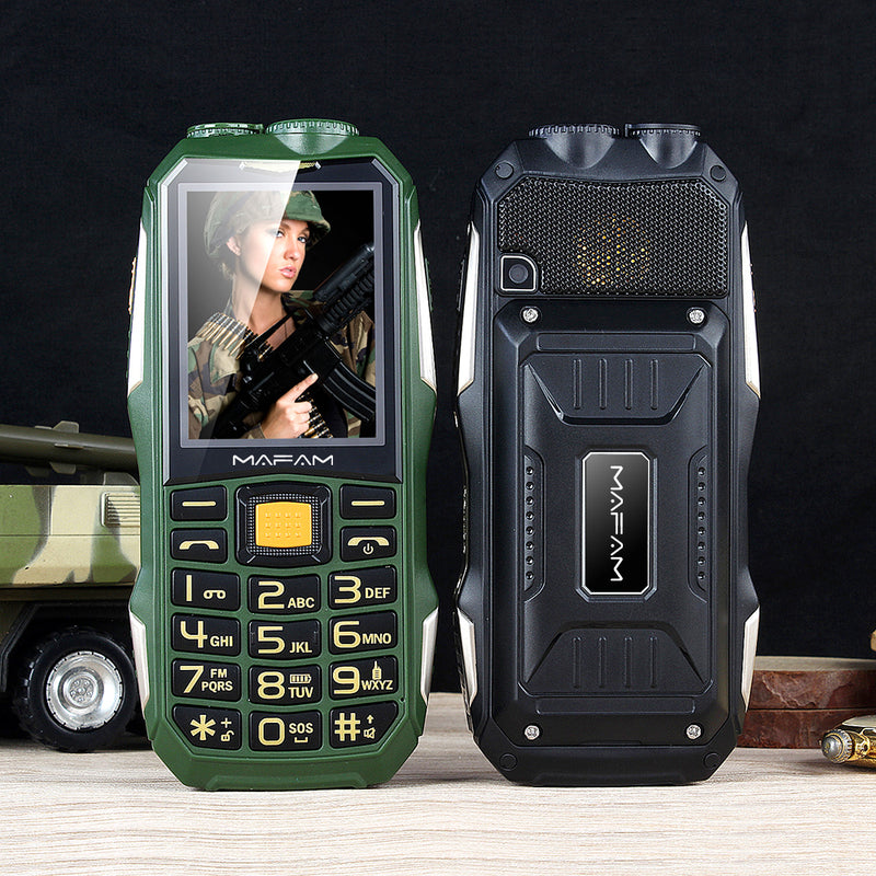MAFAM M2+ 2.4 Inch 4000mAh UHF Walkie Talkie Hardware Intercom Handheld SOS Facebook Dual SIM Card FM Power Bank Rugged Feature Phone
