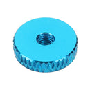 Suleve M3AN12 10Pcs M3 Knurled Thumb Nut w/ Collar Screw Spacer Washer Aluminum Alloy Multicolor