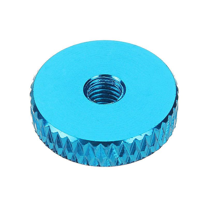 Suleve M3AN12 10Pcs M3 Knurled Thumb Nut w/ Collar Screw Spacer Washer Aluminum Alloy Multicolor