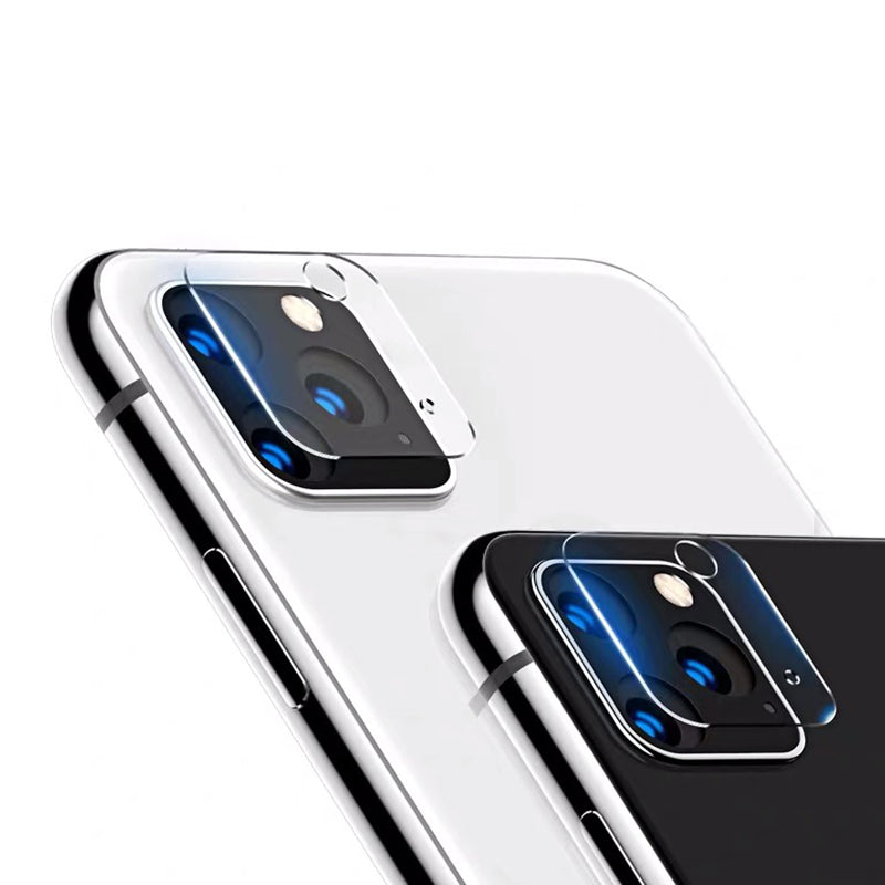 Bakeey HD Clear Tempered Glass Phone Lens Protector + Black Metal Circle Ring Phone Lens Protector for iPhone 11 Pro Max 6.5 inch