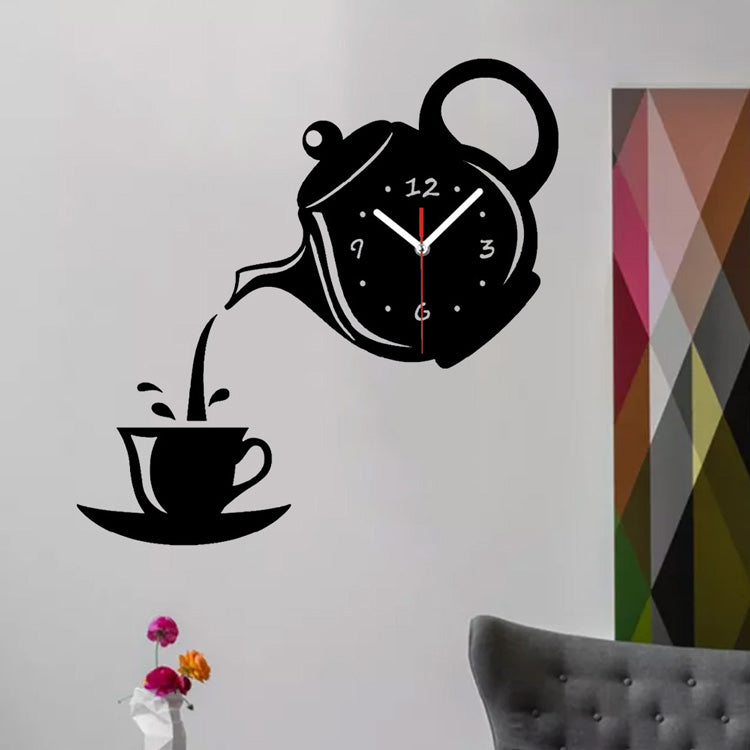 Emoyo ECY018 DIY Creative Teapot Head Wall Clock Animal Wall Clock For Home Office Decorations