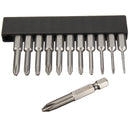 12 Sizes S2 Alloy Steel Magnetic Phillips Cross Screwdriver Bits For Electric Screwdriver Drill
