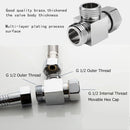 3 Way G 1/2'' Brass Shower Diverter Valve Angle Valve T-adapter Bathroom