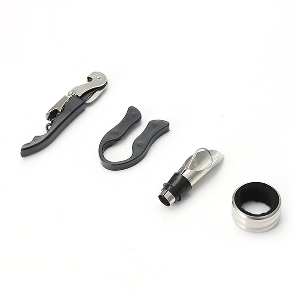 KCASA KC-WG02 Large Weeding Leathern Wine Bottle Gift Box Set With Corkscrew Pourer Collar Cutter