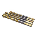 Drillpro 5pcs 6/6/8/10/12mm Multi Purpose Carbide Tipped Drill Bit Set for Masonry Ceramic Tile Wood Metal Concrete Stainless Steel Hole Saw Cutter