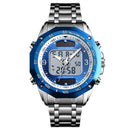 SKMEI 1493 Fashion Men Digital Quartz Watch 3ATM Waterproof Luminous Display Dual Display Watch