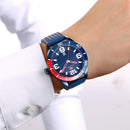 MINI FOCUS MF0155G Date Display Waterproof Men Wrist Watch Silicone Strap Quartz Watches
