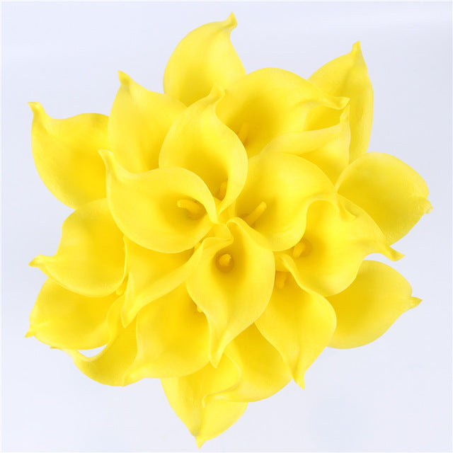 Natural Real Touch Flower Bouquet Calla Lily Wedding Home Fake Flower For  Home Party Decorations
