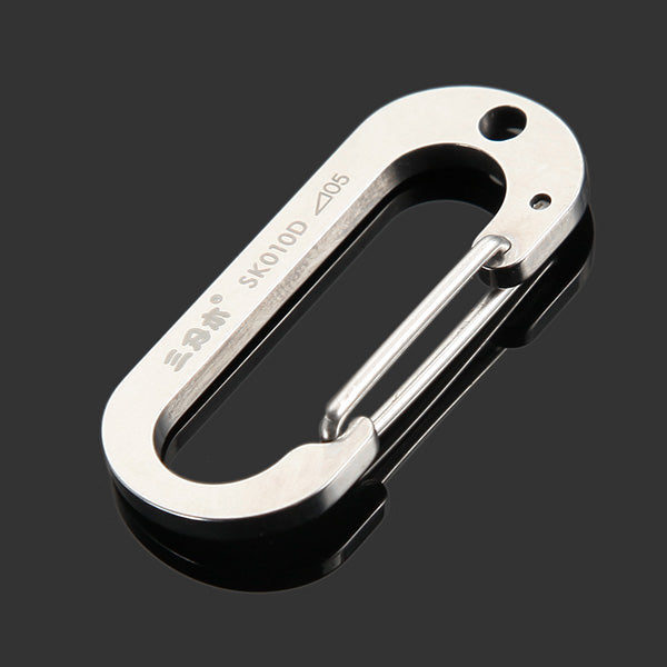 Sanrenmu SK010D Number Zero Stainless Steel Carabiner Tool Key Chain Lucky