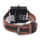 OULM 3595 Men Watch Fashion Three Time Zones Alloy Case Textile Watch Band Quartz Watch