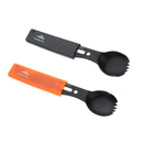 Multifunctional Camping Tableware Spoon Fork Cutter Portable Whistle Bottle Opener Picnic Tool