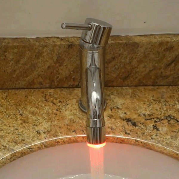 Temperature Sensor Control RGB Changing LED Water Faucet Tap Light for Kitchen Bathroom