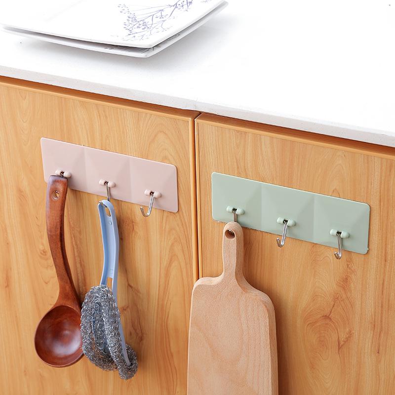 1Pc Strong Sticky Hooks No Trace Kitchen Bathroom Wall Hanging Hook
