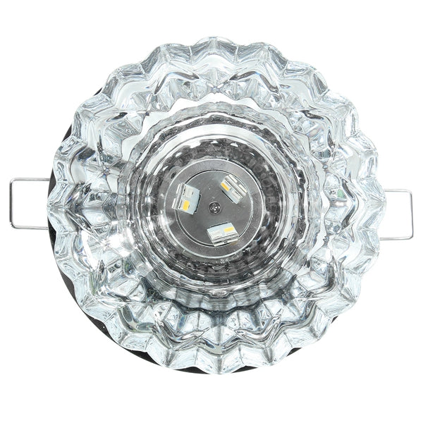 Modern 3W Crystal Ceiling Light Fixture Flush Mounted Pendant Chandelier Lamp for Aisle Hallway