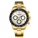 LONGBO 80522 Luminous Display Fashion Full Steel Strap Waterproof Business Men Quartz Watch