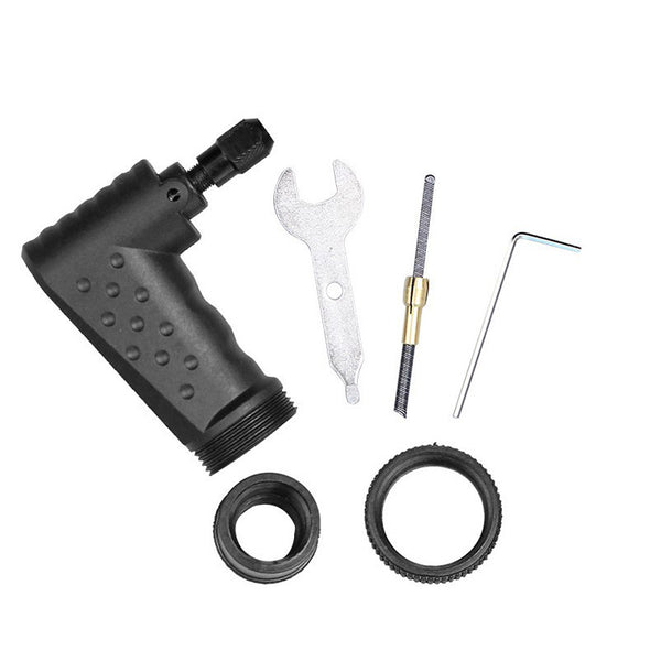 90 Degree Rotary Tool Adapter Attachment Electric Grinder Bender Right Angle Converter