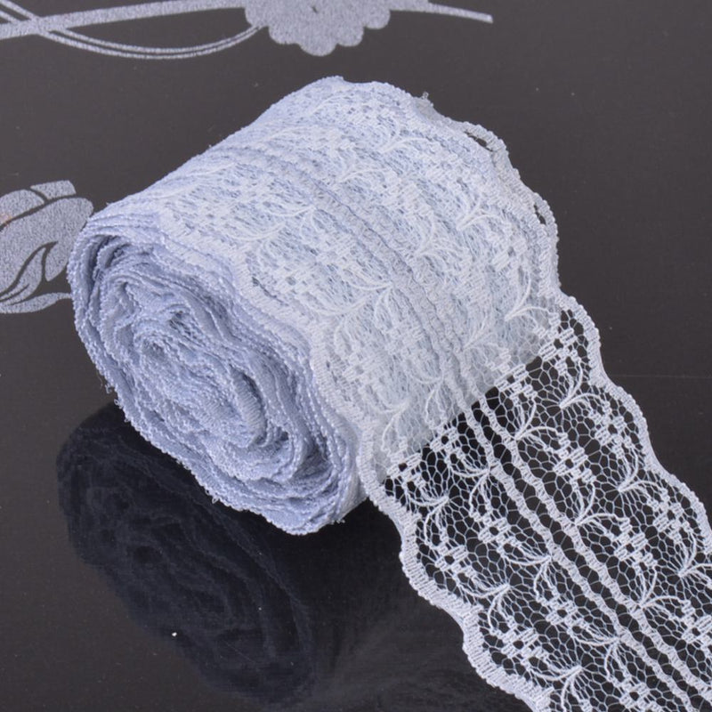 10 Yards 4.5cm Multi-Color Lace Wide Ribbon DIY Crafts Sewing Clothing Materials Gift Wedding Lace Closure
