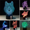 Colorful Festival Halloween LED 3D Illusion Lamp Night Light TF Card bluetooth Speaker