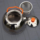BRS-TS06 0.65L Outdoor Stainless Steel Tea Pot Portable Camping Hiking Kettle Pot