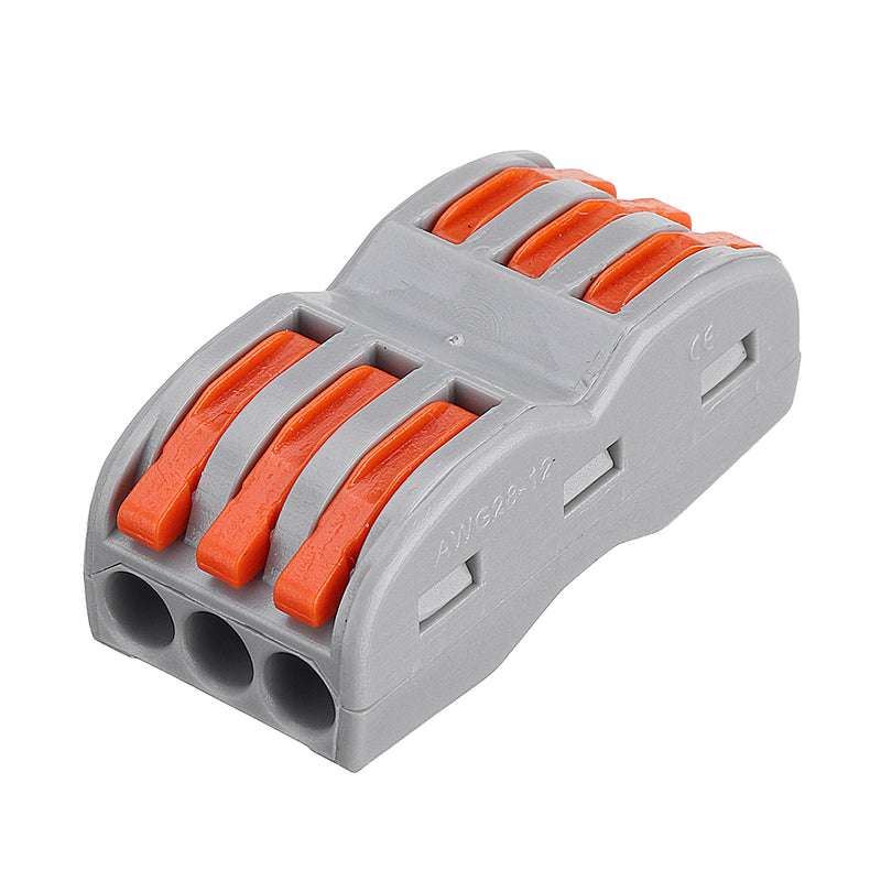 20Pcs 3Pin Wire Docking Connector Termainal Block Universal Quick Terminal Block SPL-3 Electric Cable Wire Connector Terminal 0.08-4.0mm