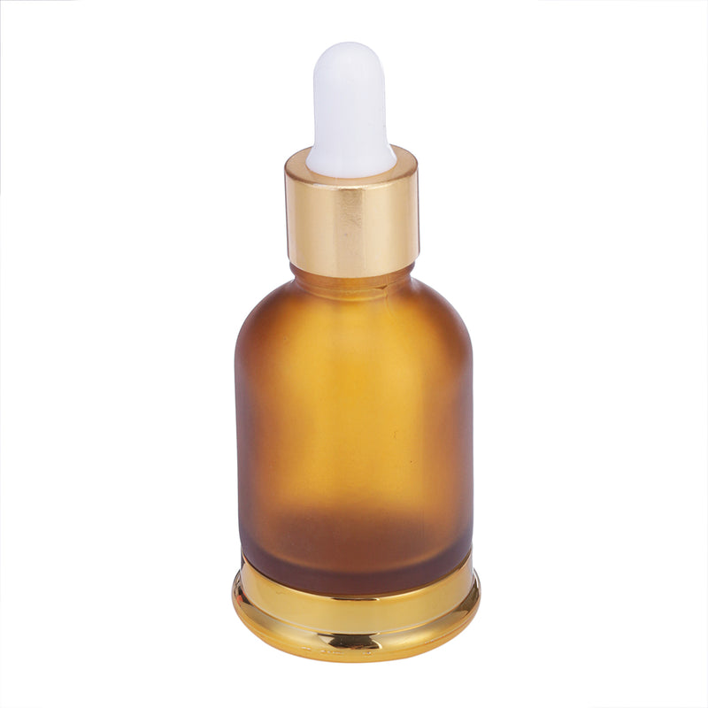 5PCS 20/30/50ML Empty Dropper Bottle Portable Amber Essential Oil Glass Perfume Massage Pipette Bottles Refillable Bottles
