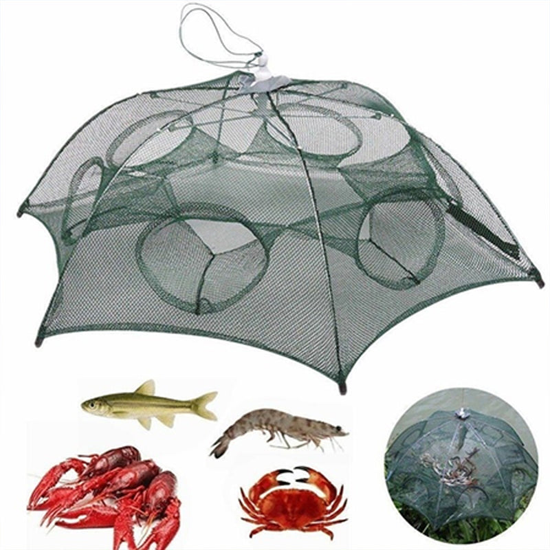 ZANLURE Folding Fishing Net Fishing Bait Net Crab Fish Minnow Crawfish Shrimp Net