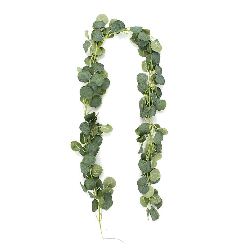70" Artificial Eucalyptus Garland Faux Silk Vines Leave Leaf Green Wedding Decor Supplies