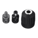 10pcs Socket Wrench Keyless Drill Chuck Drill Screwdriver Bit Adapter Set