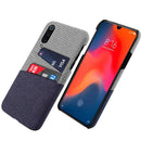 Bakeey Fabric Cloth Woven Double Card Holder Slim Hard PC Protective Case For Xiaomi Mi9 Mi 9 / Xiaomi Mi9 Mi 9 Transparent Edition