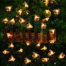 Solar Powered 5M 20LEDs Waterproof  Black Yellow Bee Fairy String Light for Garden Party Christmas
