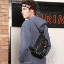 Men Nylon Sling Chest Handbag School Backpack Shoulder Bag Travel Messenger