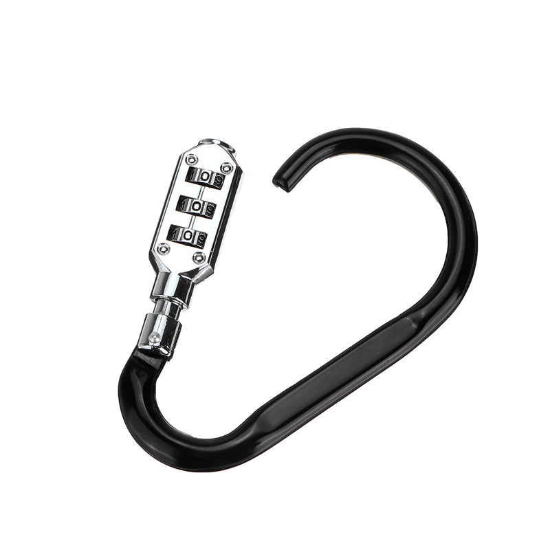 3 Digit Combination Motorcycle Helmet Lock Bicycle Bag Suitcase Padlock Carabiner Security Alloy Locks