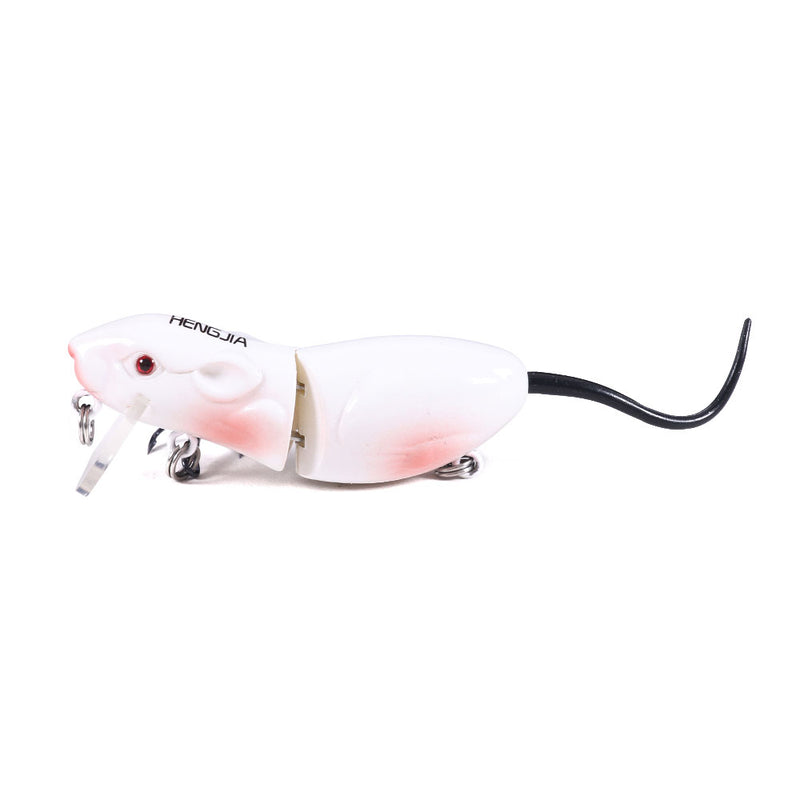 HENGJIA J103 5PSC Mouse Fishing Lure Set Rotating Tail Popper Topwater Swim Crankbait Artificial Hard Bait