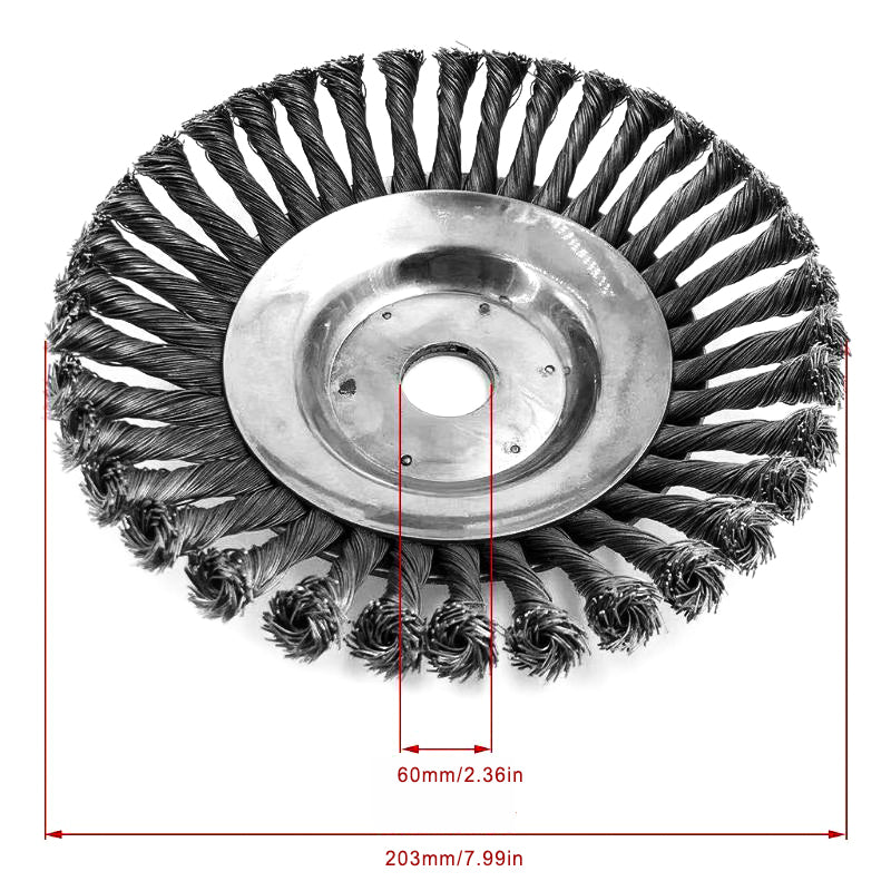 8 Inch Steel Wire Wheel Garden Lawn Mower Grass Eater Trimmer Head Brush Cutter Tools