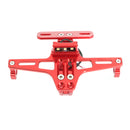 Universal CNC Motorcycle Alloy License Number Plate Holder Bracket LED Lights