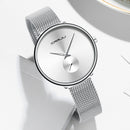CRRJU 2165 Fashion Full Steel Strap Casual Simple Dial Luxury Women Quartz Watch