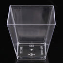 40pcs Plastic Square Mousse Cake Dessert Cup Sample Drink Jelly Tumbler Party Wedding Decor