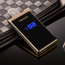 TKEXUN M2 Plus 3G WCDMA Network Flip Phone 5800mAh 3.0 inch Dual Touch Screen Blutooth FM Dual Sim Card Flip Feature Phone