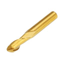 Drillpro 6mm Shank 2 Flutes Ball Nose End Mill Cutter 15/17/22mm Titanium Coated CNC Cutting Tool