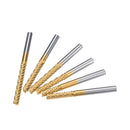 Drillpro 4mm Shank 12-32mm Tungsten Carbide End Mill Titanuim Coated PCB Milling Cutter