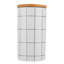 Ceramic Storage Jars Wooden Lids Tea Sugar Coffee Canisters Kitchen Container