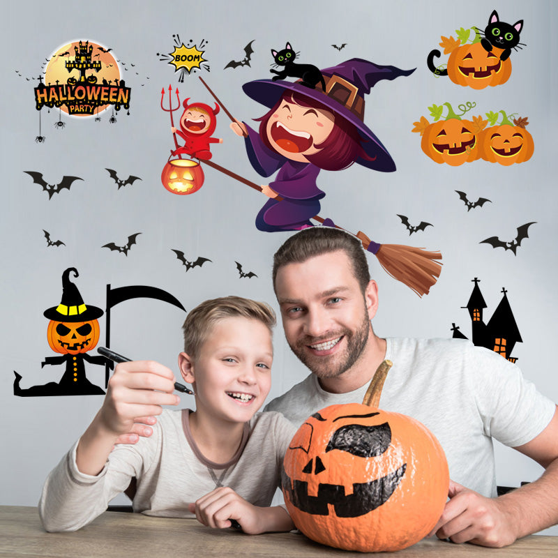 Miico SK9319 Creative Cartoon Sticker Halloween Wall Sticker For Haloween Party Room Decoration