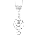 Fashion Plated Wave Circle Pendant Necklace Tassel Sweater Chain for Women