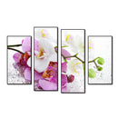 Miico Hand Painted Four Combination Decorative Paintings Botanic Phalaenopsis Wall Art For Home Decoration