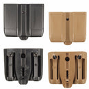 Plastic Belt Double Pistol Magazine Pouch Mag Case Cartridge Clip Holder