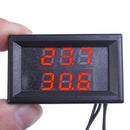 DC 4V-28V Mini Dual Display Digital Thermometer With Dual NTC Waterproof Metal Probe Temperature Sensor Tester for Car Room Indoor