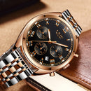 LIGE 9852 24 Hour Date Display Men Wrist Watch Business Style Quartz Watch